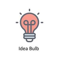Idea Bulb  Vector Fill outline Icons. Simple stock illustration stock