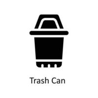 Trash Can  Vector  Solid  Icons. Simple stock illustration stock