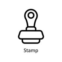 Stamp Vector  outline Icons. Simple stock illustration stock