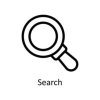 Search Vector  outline Icons. Simple stock illustration stock