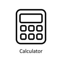 Calculator Vector  outline Icons. Simple stock illustration stock