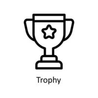 Trophy Vector  outline Icons. Simple stock illustration stock