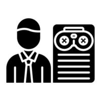 Game Script Writer Male vector icon