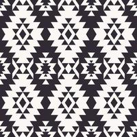 Navajo black-white pattern. Aztec Navajo geometric shape seamless pattern background. Ethnic southwest pattern use for fabric, textile, home interior decoration elements, upholstery, wrapping. vector