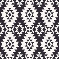 Navajo black-white pattern. Aztec Navajo geometric shape seamless pattern background. Ethnic southwest pattern use for fabric, textile, home interior decoration elements, upholstery, wrapping. vector