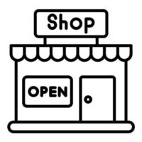 Shop Open vector icon