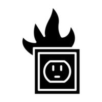 Electricity Fire vector icon