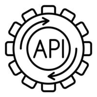 icono de vector de api