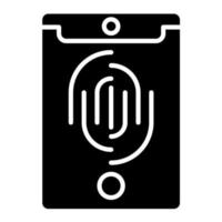 Mobile Fingerprint vector icon