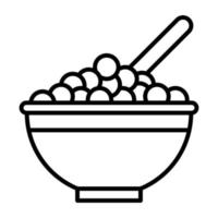 cereal cuenco vector icono