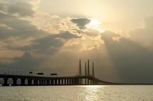 Penang bridge in morning photo