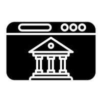 icono de vector de banca en línea