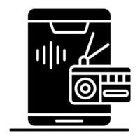 digital radio vector icono