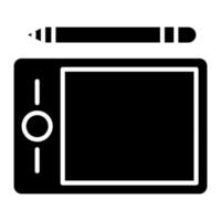 icono de vector de tableta de dibujo