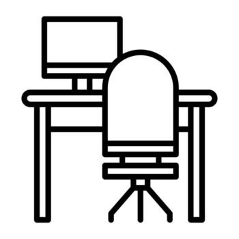 Computer Table vector icon