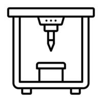 Ingenieria impresora vector icono