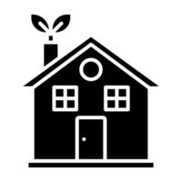 Eco House vector icon