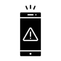 móvil advertencia vector icono