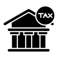 icono de vector de oficina de impuestos