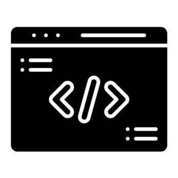 icono de vector de programación web