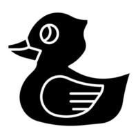 caucho Pato vector icono