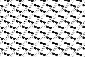 Seamless pattern of sunglasses in black and white color. Abstract background texture. Glasses day vector