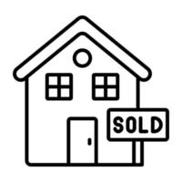 Property Sold vector icon