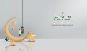 3d vector ramadan kareem simple and clean