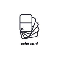 Vector sign color card symbol is isolated on a white background. icon color editable.