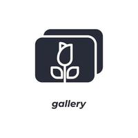 vector firmar galería símbolo es aislado en un blanco antecedentes. icono color editable.