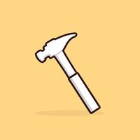 A cartoon hammer vector illustration for labor day Working elements flat style icon.