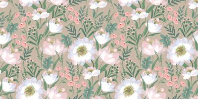 Floral seamless pattern. Vector design for paper, cover, fabric, interior decor and other use