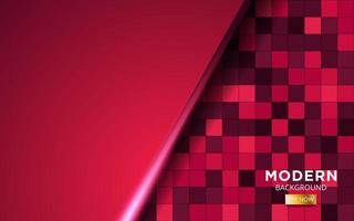 Luxury red overlay layers background banner design. Realistic light effect on textured red square background. vector