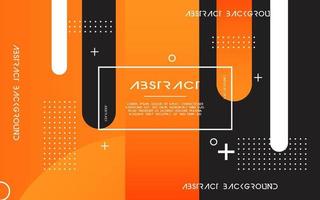 modern Abstract orange background banner design. Geometric element design with circle and line decoration vector