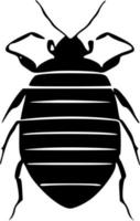 black insect icon vector