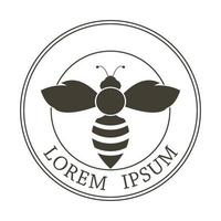 bee logo illustrations design icon vector