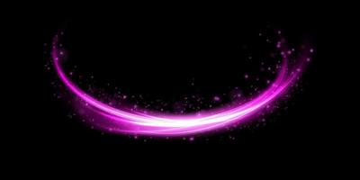 Abstract light lines of movement and speed in purple. Light everyday glowing effect. semicircular wave, light trail curve swirl, car headlights, incandescent optical fiber png. vector