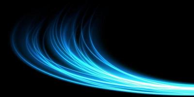 Abstract bluelight lines of movement and speed with blue color sparkles. Light everyday glowing effect. semicircular wave, light trail curve swirl vector