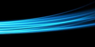 Blue Abstract light lines of movement and speed with blue color sparkles. Light everyday glowing effect. semicircular wave, light trail curve swirl, car headlights vector