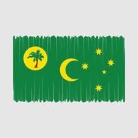 cocos islas bandera vector
