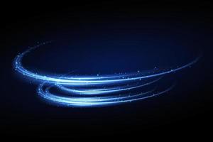 Abstract blue light lines of movement and speed. light blue ellipse. Brilliant galaxy. Glowing podium. Space tunnel. Light everyday glowing effect. semicircular wave, light vortex wake. Bright spira. vector