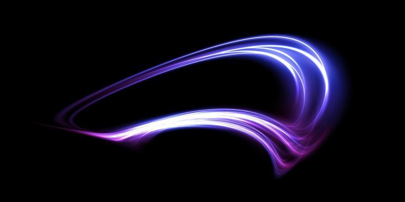 Mystical speed purple and blue stripes, glitter effect. The glow of cosmic rays. Neon lines of speed and fast wind. Glow effect, powerful energy.