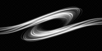 Abstract light lines of motion and speed in white color. Light everyday glowing effect. semicircular wave, light trail curve swirl vector