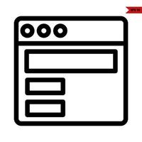 monitor line icon vector