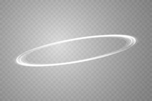 Abstract light lines of movement and speed with white color glitters. Light everyday glowing effect. semicircular wave, light trail curve swirl vector