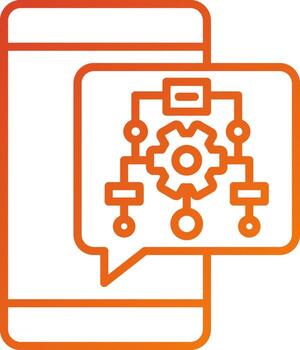 estilo de icono de algoritmo vector