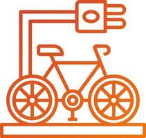 estilo de icono de bicicleta eléctrica vector