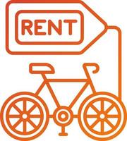 Bicycle Rental Icon Style vector