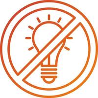 No Incandescent Light Bulb Icon Style vector