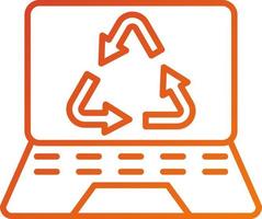 Electronics Recycling Icon Style vector